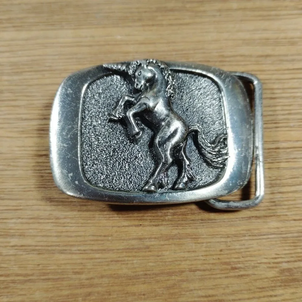 Vintage Unicorn Belt Buckle MM Limited Chicago 1983 USA Magical Mystic Fantasy